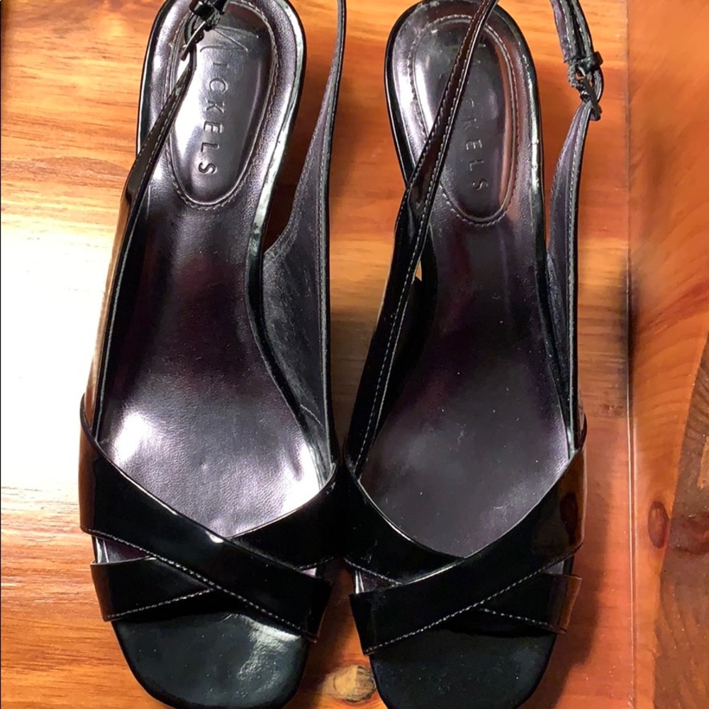 Never worn Nickels patent leather shoes.